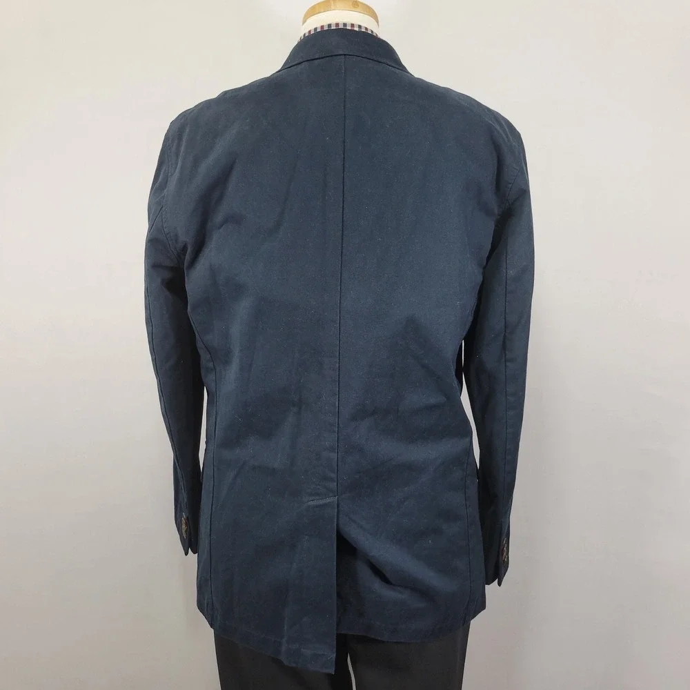 Daniel Cremieux Men's Sport Coat Blazer Two Button Navy Cotton Twill Size Large‎